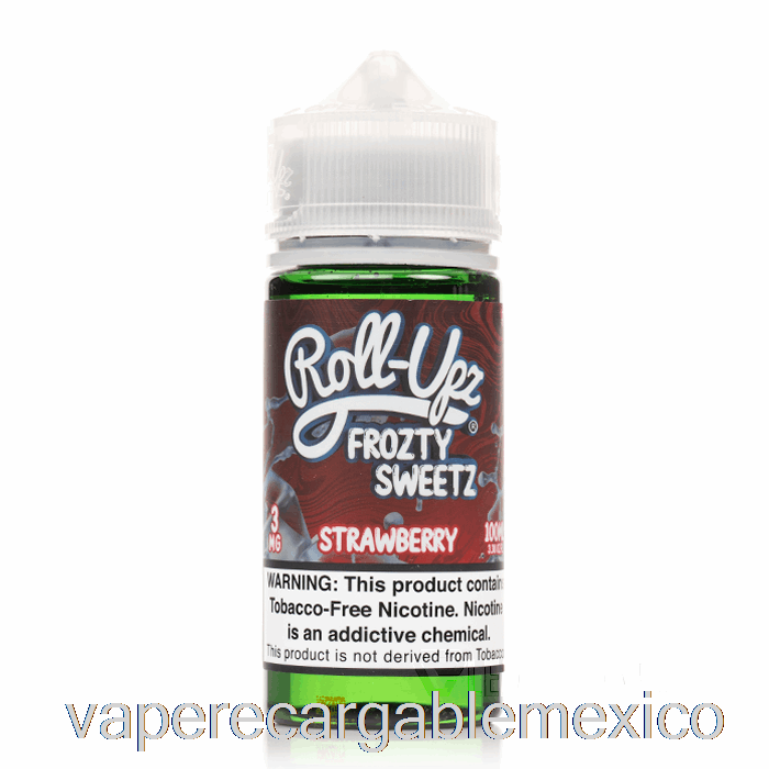 Vape Recargable Hielo De Fresa - Jugo Roll-upz - 100ml 3mg
